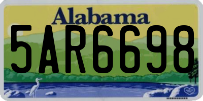 AL license plate 5AR6698