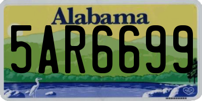 AL license plate 5AR6699