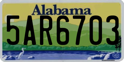 AL license plate 5AR6703
