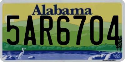 AL license plate 5AR6704