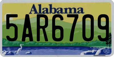 AL license plate 5AR6709