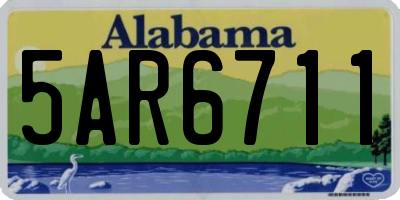 AL license plate 5AR6711