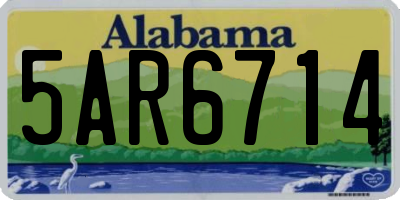 AL license plate 5AR6714
