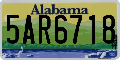 AL license plate 5AR6718