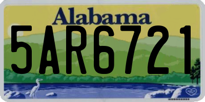 AL license plate 5AR6721