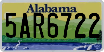 AL license plate 5AR6722
