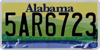AL license plate 5AR6723
