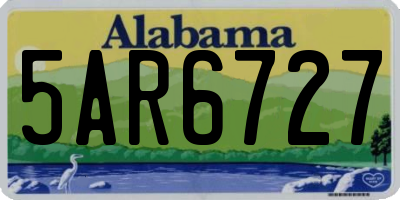 AL license plate 5AR6727