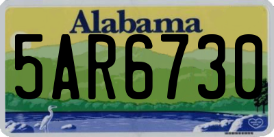 AL license plate 5AR6730