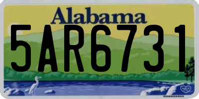 AL license plate 5AR6731