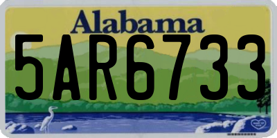 AL license plate 5AR6733