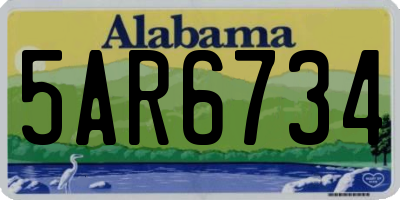 AL license plate 5AR6734