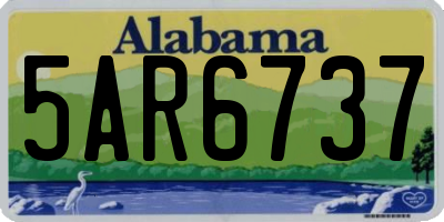 AL license plate 5AR6737