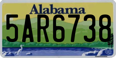 AL license plate 5AR6738