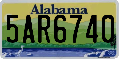 AL license plate 5AR6740