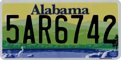 AL license plate 5AR6742