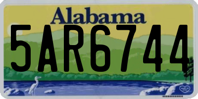 AL license plate 5AR6744