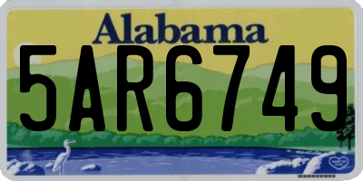 AL license plate 5AR6749