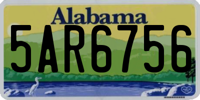 AL license plate 5AR6756