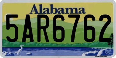 AL license plate 5AR6762