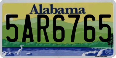 AL license plate 5AR6765