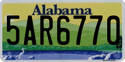AL license plate 5AR6770