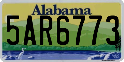AL license plate 5AR6773