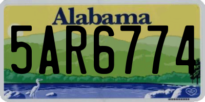 AL license plate 5AR6774