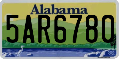 AL license plate 5AR6780