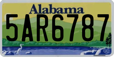 AL license plate 5AR6787