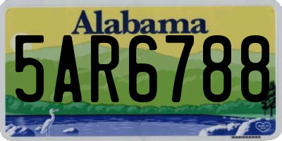 AL license plate 5AR6788