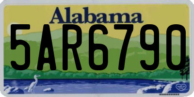 AL license plate 5AR6790