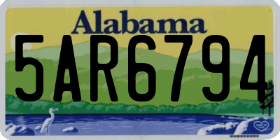 AL license plate 5AR6794