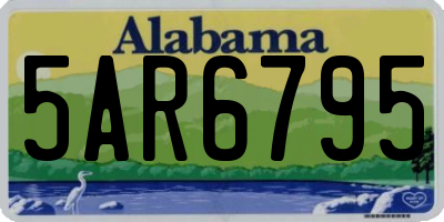 AL license plate 5AR6795