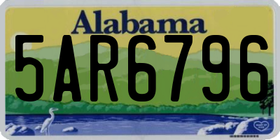 AL license plate 5AR6796