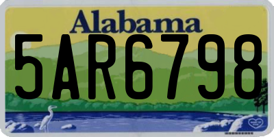 AL license plate 5AR6798