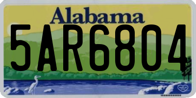 AL license plate 5AR6804