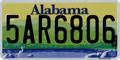 AL license plate 5AR6806