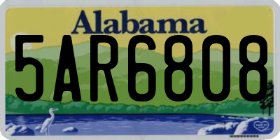AL license plate 5AR6808