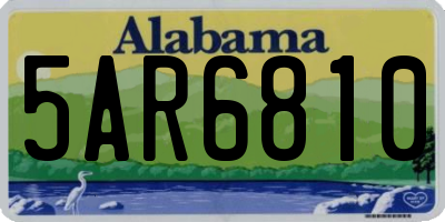 AL license plate 5AR6810