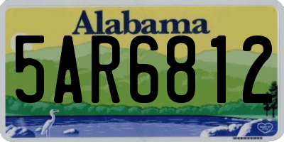 AL license plate 5AR6812