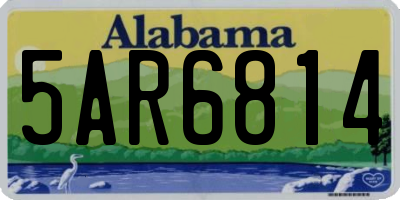 AL license plate 5AR6814
