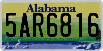 AL license plate 5AR6816