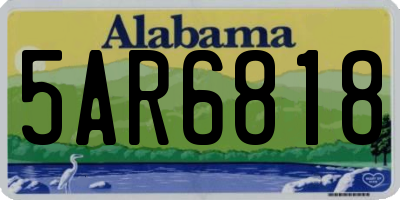 AL license plate 5AR6818