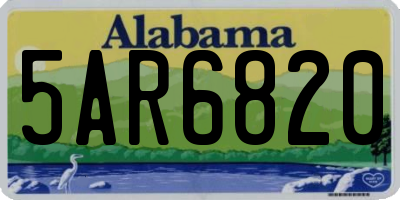AL license plate 5AR6820
