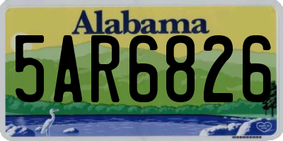 AL license plate 5AR6826