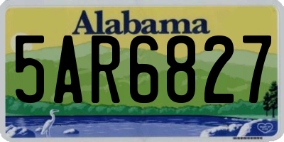 AL license plate 5AR6827