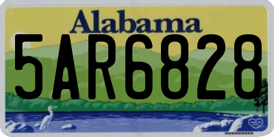 AL license plate 5AR6828