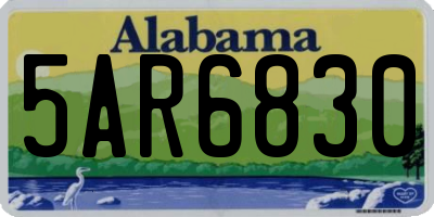 AL license plate 5AR6830