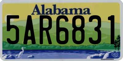 AL license plate 5AR6831